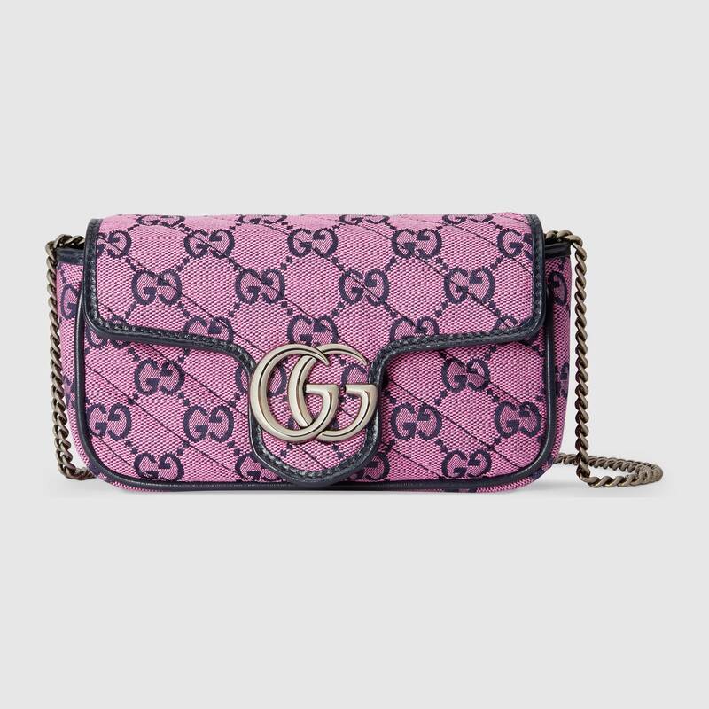 Gucci GG Marmont Matelasse Super Mini Shoulder Bag 476433 Purple